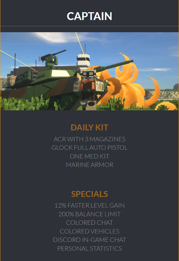 Captain rank benefits