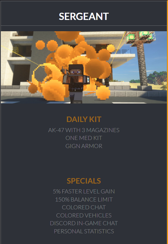 Sergeant rank benefits
